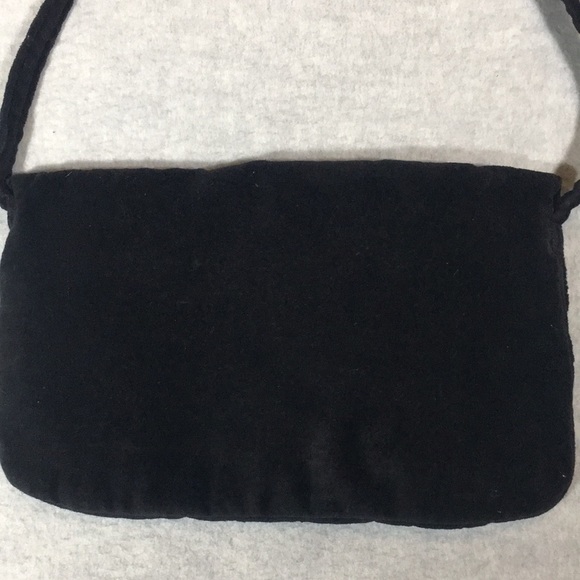 VELVET Occasion Handbag with Intricate Beading Looks Expensive Made in India - Picture 9 of 16